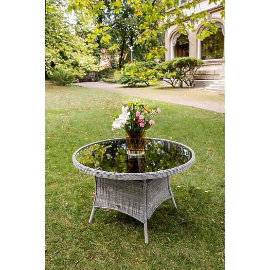 Veliki okrugli stol od tehnoratana MODERNO svijetlosivi