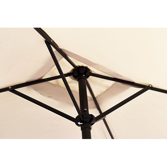 Veliki pravokutni vrtni sklopivi suncobran s ručkom bež 200 x 140 cm