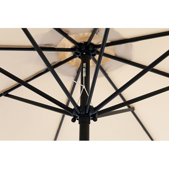 Veliki vrtni suncobran 3m nagnuti s ručkom bež