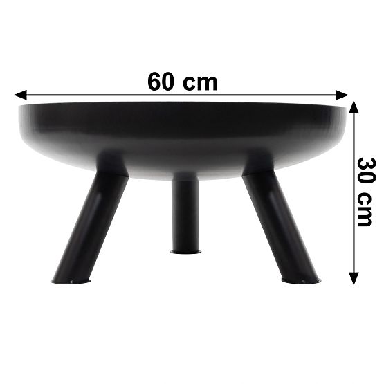 Veliko čvrsto lijevano željezno vrtno ložište 60 cm idealno za logorsku vatru