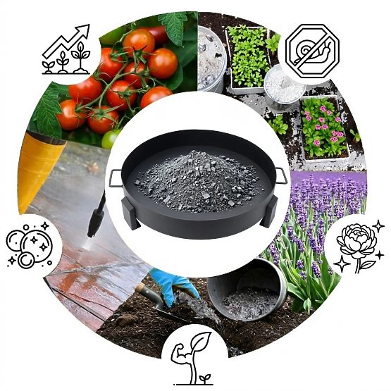 Veliko čvrsto vrtno lijevano željezno ložište 60 cm s ručkama idealno za logorsku vatru