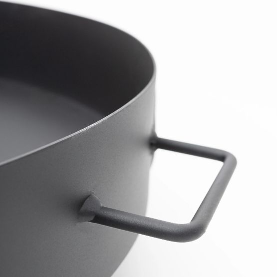 Veliko čvrsto vrtno lijevano željezno ložište 60 cm s ručkama idealno za logorsku vatru