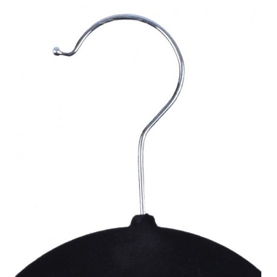 Velur vješalica Maxi set 10 kom - crna