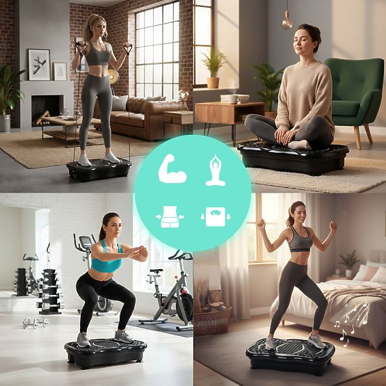 Vibracijska platforma protiv celulita masažni uređaj s ekspanzijama + daljinski upravljač ModernHome