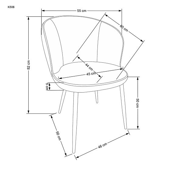 Višebojna stolica K506 (1p=2 kom)