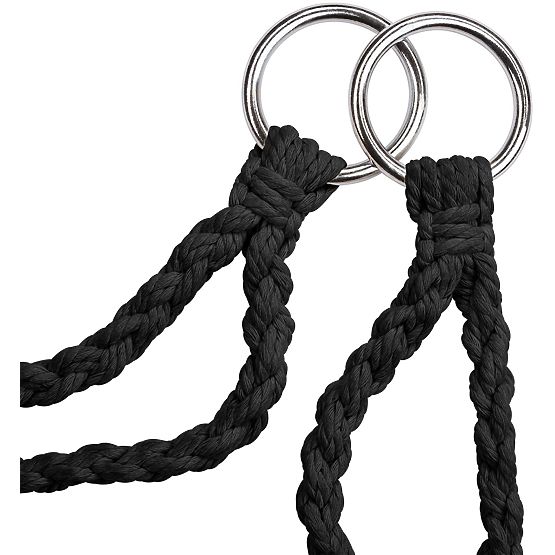 Viseća stolica boho s jastukom black 490129A