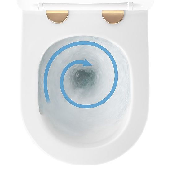 Viseća WC školjka Rea Carlo Mini Tornado NFQ Zlatna Bijela