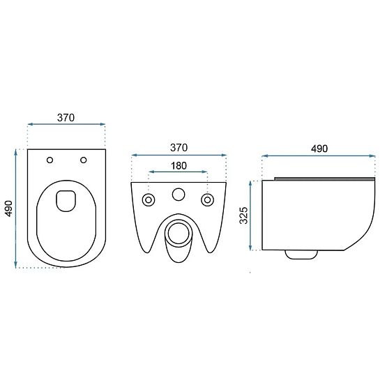 Viseća WC školjka Rea Carter Tornado Aiax Shiny