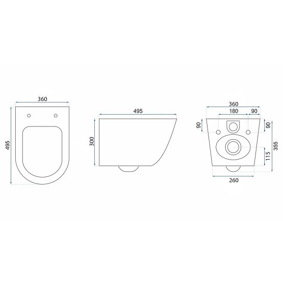 Viseća WC školjka Rea Tito Tornado NFQ