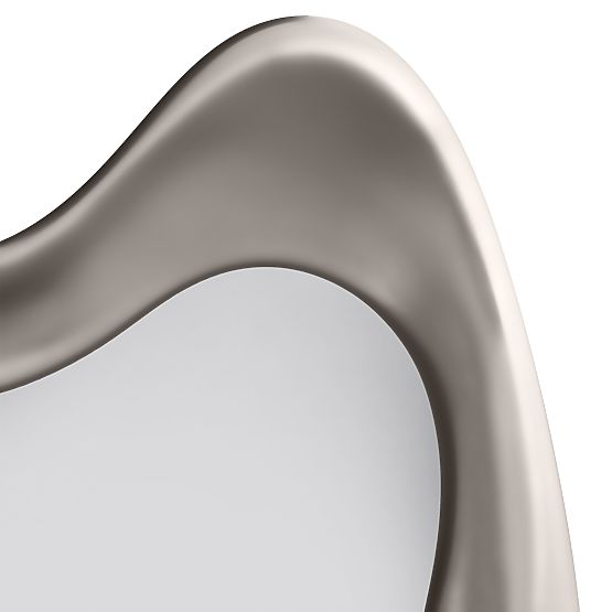 Viseće ogledalo Leonardo, 60x90 cm, nepravilnog oblika, sivo-bež