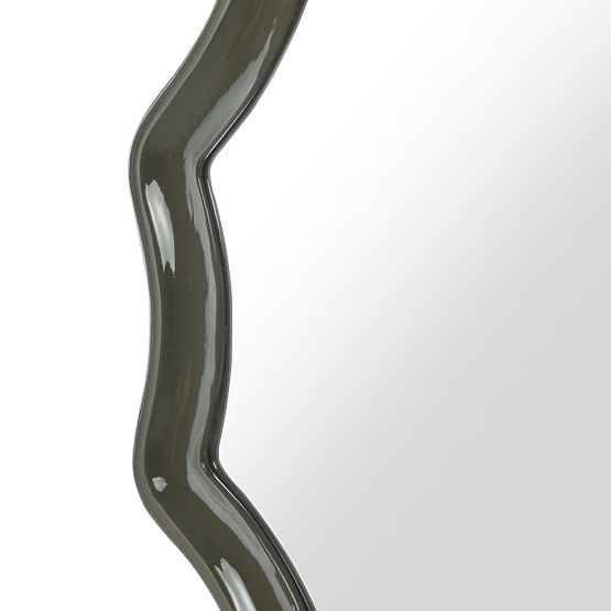 Viseće ogledalo Luppo, zeleno-sivo, sjajno