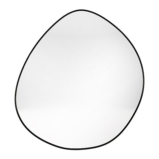 Viseće ogledalo s crnim okvirom Alonzo, 64x60 cm, nepravilnog oblika