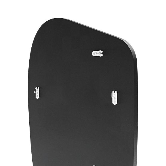 Viseće ogledalo u crnom okviru Frivatti, 60x100 cm, nepravilnog oblika