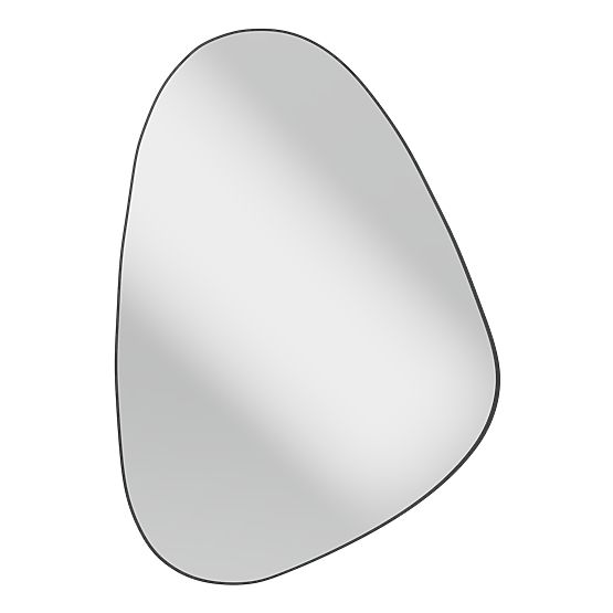 Viseće ogledalo u crnom okviru Libia, 76x51 cm, nepravilnog oblika