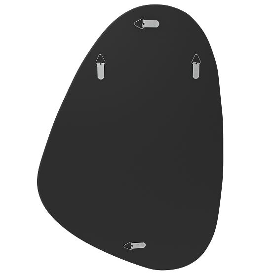 Viseće ogledalo u crnom okviru Libia, 76x51 cm, nepravilnog oblika