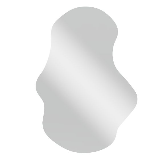 Viseće ogledalo u crnom okviru Zoe, 80x55 cm, nepravilnog oblika