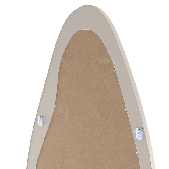 Viseće ogledalo u drvenom okviru Mara, 180x80 cm, nepravilnog oblika, krem