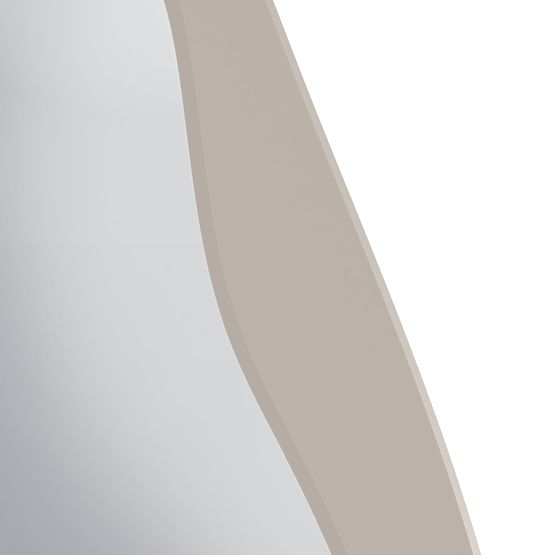 Viseće ogledalo u drvenom okviru Mara, 180x80 cm, nepravilnog oblika, krem