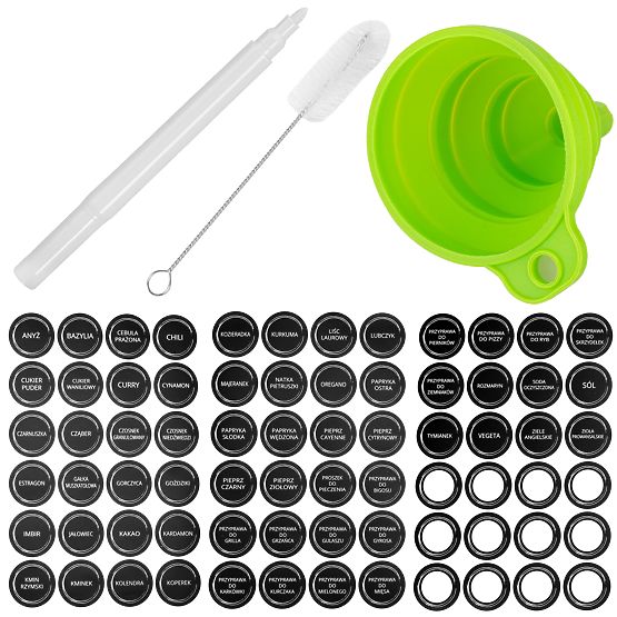 Višeslojni stalak za začine ENELDO 24 staklenki + 72 naljepnice