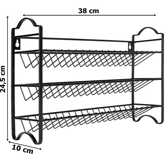 Višeslojni stalak za začine ENELDO 24 staklenki + 72 naljepnice