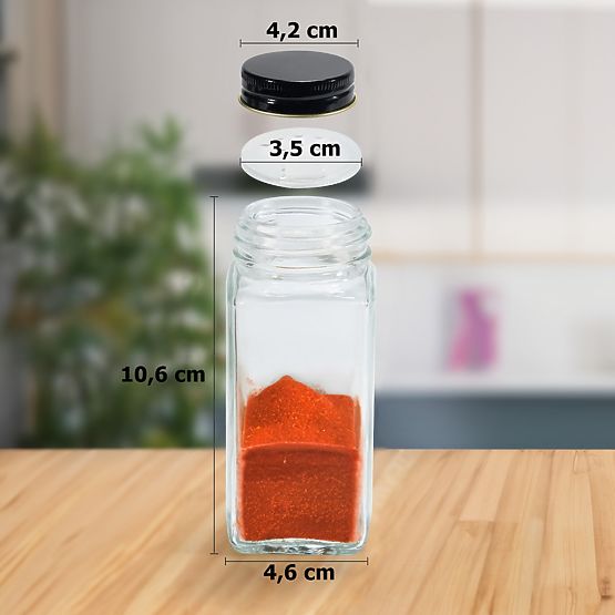 Višeslojni stalak za začine ENELDO 24 staklenki + 72 naljepnice