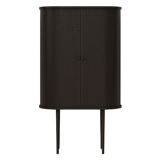 Visoka komoda Clemente s letvicama, crna