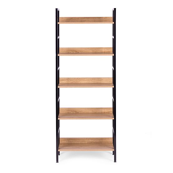 Visoka loft polica s 5 polica metal MDF ModernHome