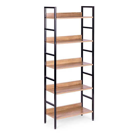 Visoka loft polica s 5 polica metal MDF ModernHome