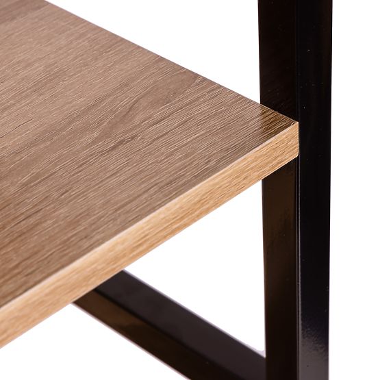 Visoka loft polica s 5 polica metal MDF ModernHome