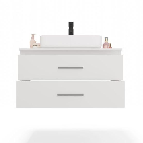 VISOKI KUPAONSKI ORMARIĆ NEL 80 BIJELI S 2 LADICE ISPOD UMIVAONIKA