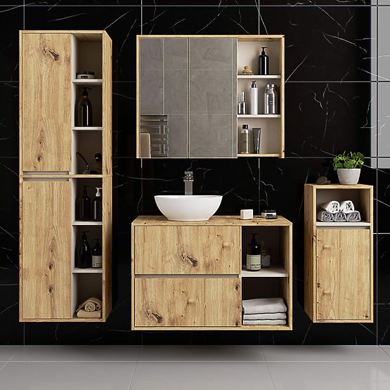 VJEŠALICA ZA KUPAONICU VAMI W50 HRAST ARTISAN / KAŠMIR