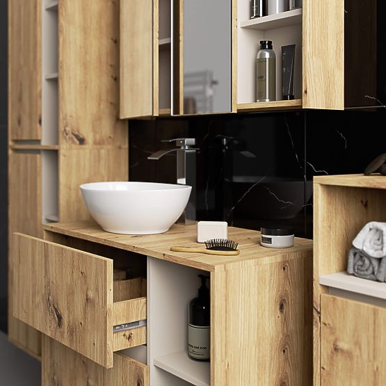 VISOKI KUPAONSKI ORMARIĆ VAMI W50 2D 6P HRAST ARTISAN / KAŠMIR