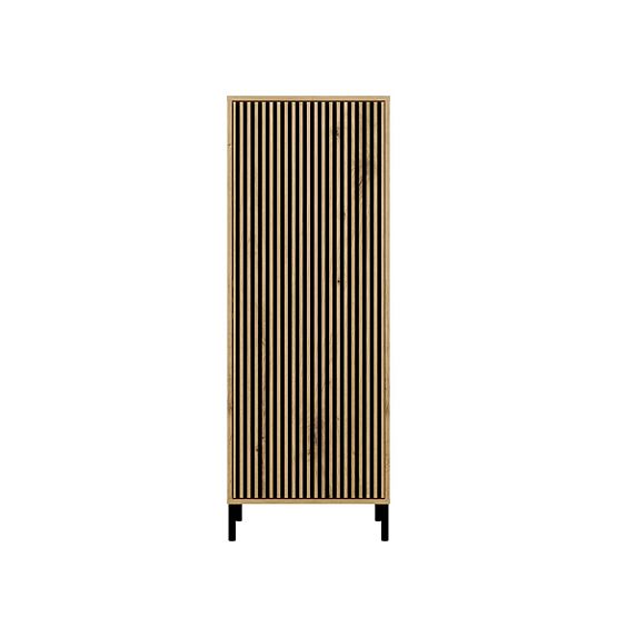 Vitrina KAMARO 1DD SLIM HRAST ARTISAN S Lamel Ploča