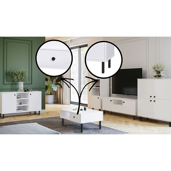 Vitrina za dnevni boravak Venus bijela loft