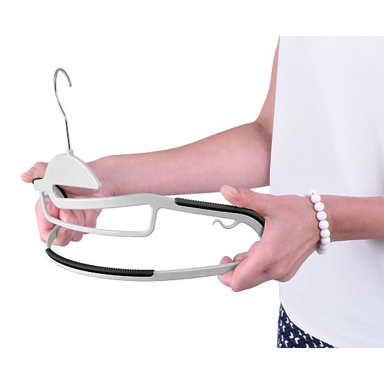 Vješalica Flexi set 10 komada sivo-crna
