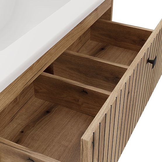 VJEŠALICA ISPOD UMIVAONIKA TIGO 80 2S HRAST EVOKE 2 LADICE S UREZBA PREDNJA PLOČA VJEŠALICA