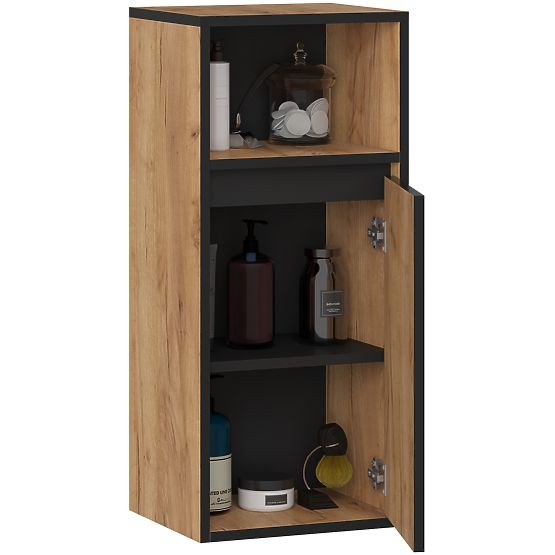 VJEŠALICA ZA KUPAONSKI ORMARIĆ VAMI W35 1D 1W HRAST CRAFT / CRNA