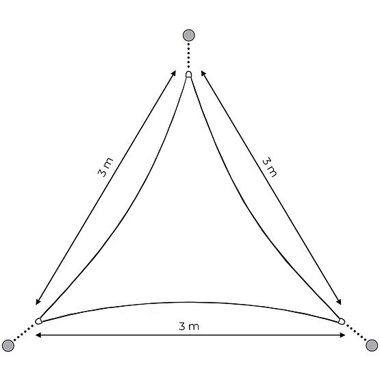 Vodootporna sjenila tenda 3x3x3m ModernHome - bež