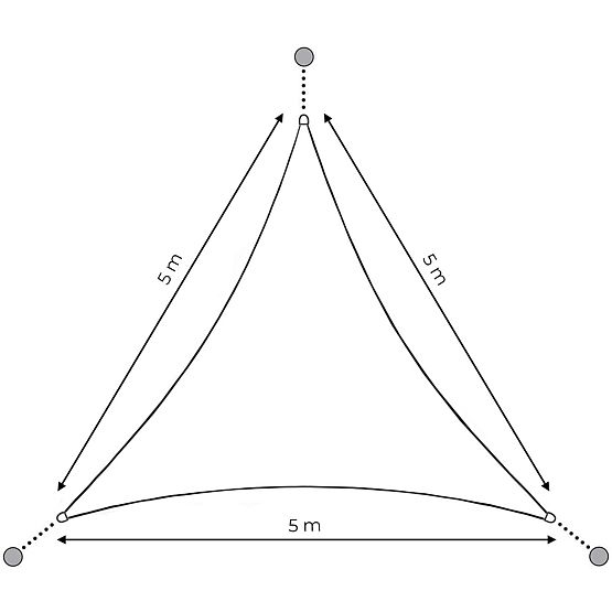 Vodootporna suncobranska tenda 5x5x5m ModernHome - bež