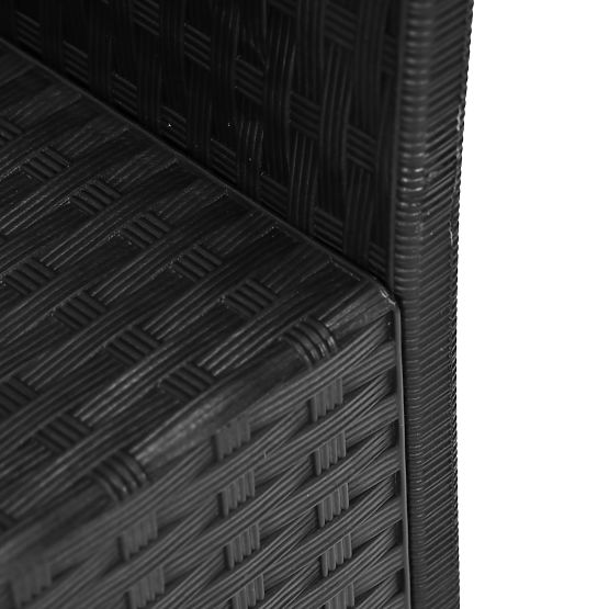 Vrtna dvostruka sofa s jastukom klupa za balkon terasu vrt crna MultiGarden
