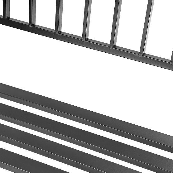 Vrtna klupa s naslonom parkovna za terasu balkon metalna konstrukcija