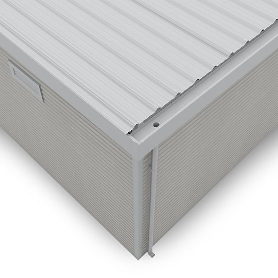 Vrtna kućica Ardena 3x3 m 9 m², tamno siva, kompozitno drvo, aluminij, jednostavna montaža