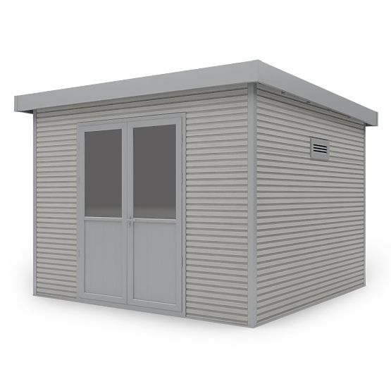 Vrtna kućica Ardena 3x3 m 9 m², tamno siva, kompozitno drvo, aluminij, jednostavna montaža