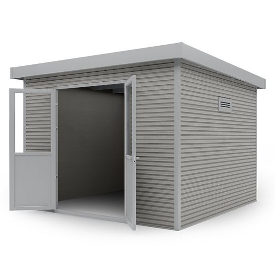 Vrtna kućica Ardena 3x3 m 9 m², tamno siva, kompozitno drvo, aluminij, jednostavna montaža