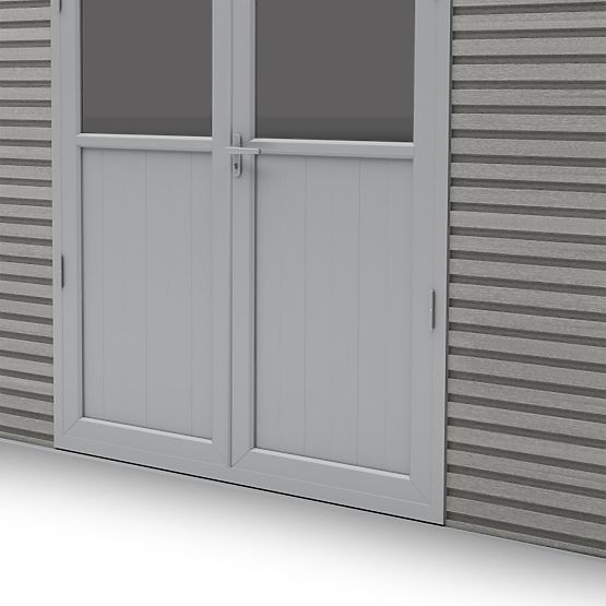 Vrtna kućica Ardena 3x3 m 9 m², tamno siva, kompozitno drvo, aluminij, jednostavna montaža