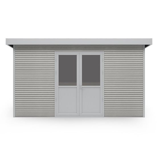 Vrtna kućica Ardena 4x3 m 12 m², tamno siva, kompozitno drvo, aluminij, jednostavna montaža