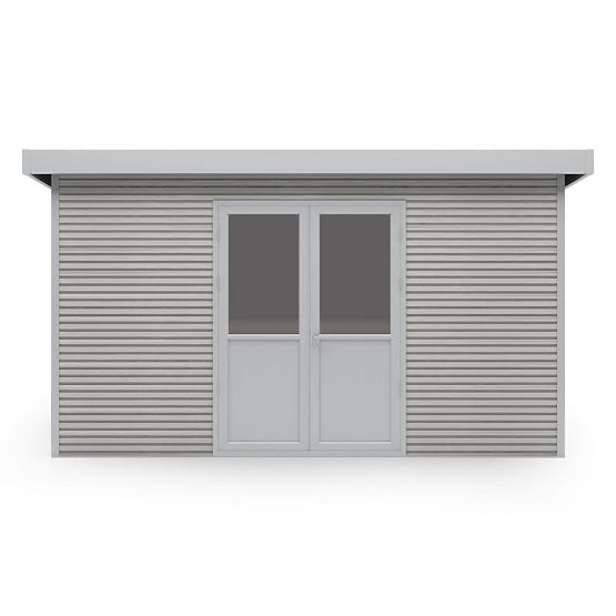 Vrtna kućica Ardena 4x3 m 12 m², tamno siva, kompozitno drvo, aluminij, jednostavna montaža