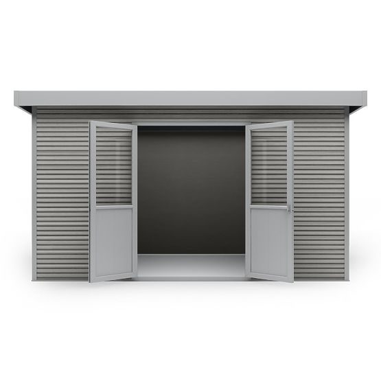 Vrtna kućica Ardena 4x3 m 12 m², tamno siva, kompozitno drvo, aluminij, jednostavna montaža