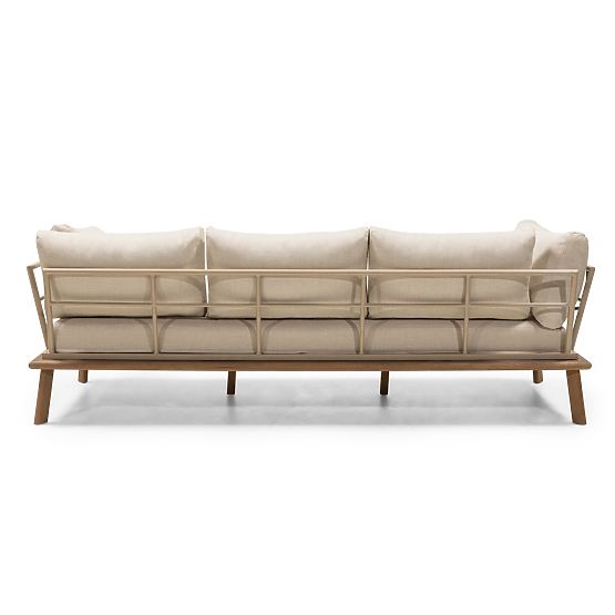 Vrtna kutna garnitura s stolom Penne, eukaliptusovo drvo FSC, bež