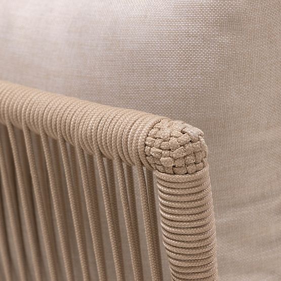 Vrtna kutna garnitura sa stolom Borgetto, pletenina, akacijevo drvo FSC, izgled tikovine, svijetlo b